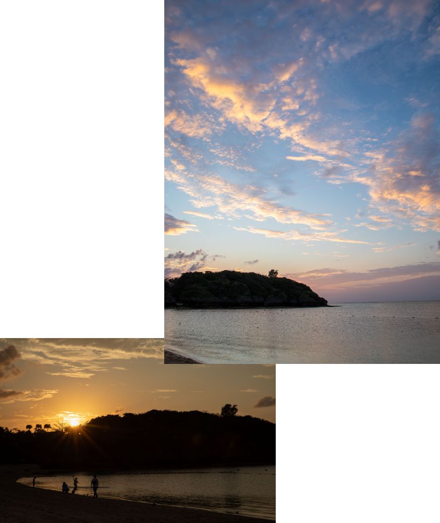 タイガービーチの絶景サンセット写真